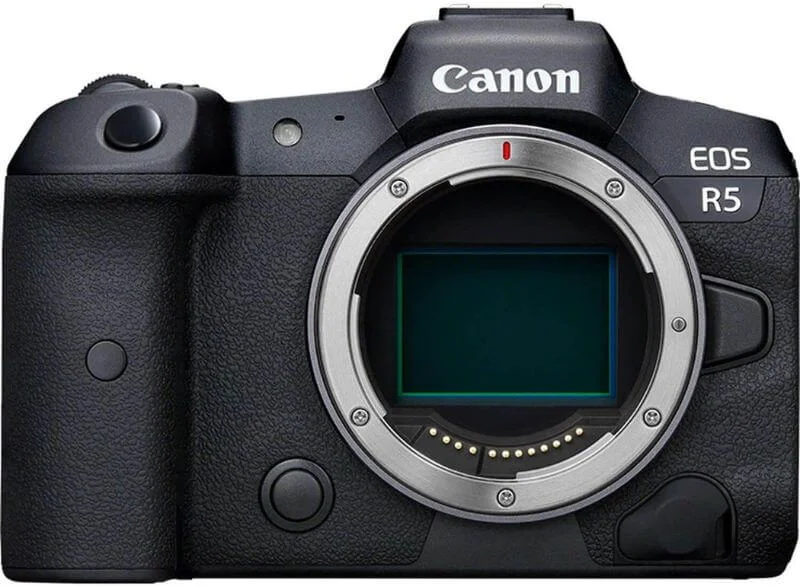 Canon EOS R5 mirrorless camera for studio and product photography