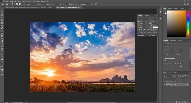 Open the Image in Photoshop