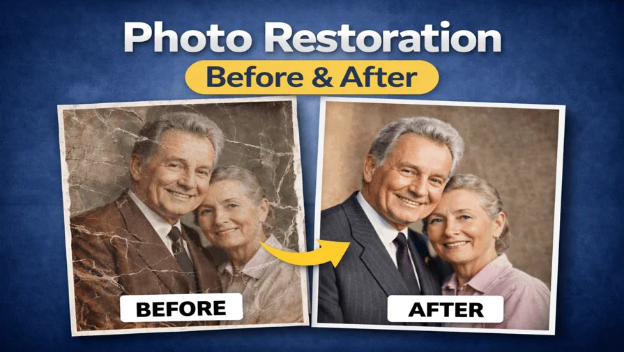 photo restoration before and after examples comparison