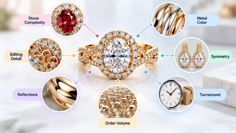 Factors that affect jewelry photo editing costs