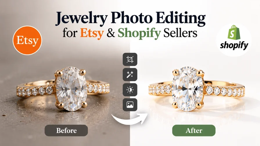 Jewelry photo editing guide for Etsy and Shopify product listings