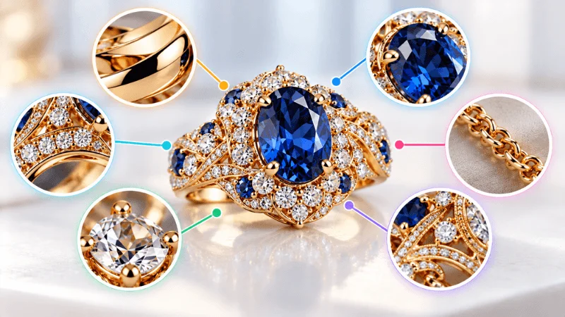 Jewelry editing challenges from reflections gemstones and fine details