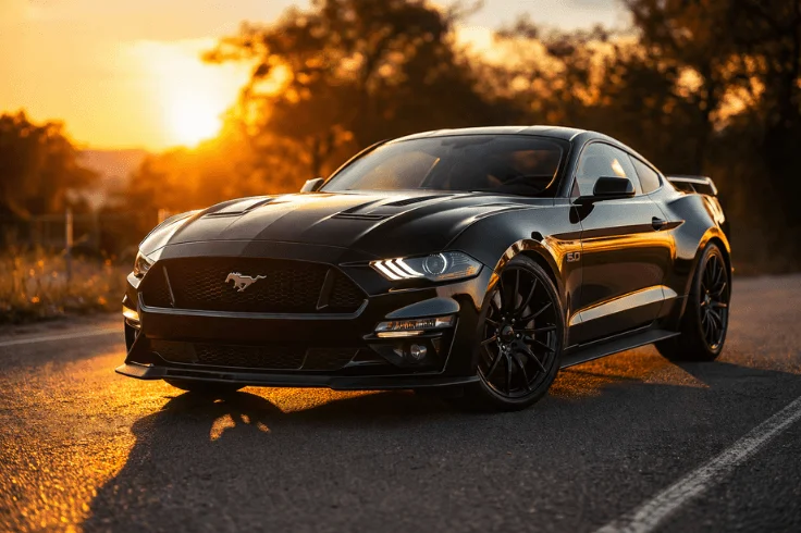 car photography golden hour lighting sunset