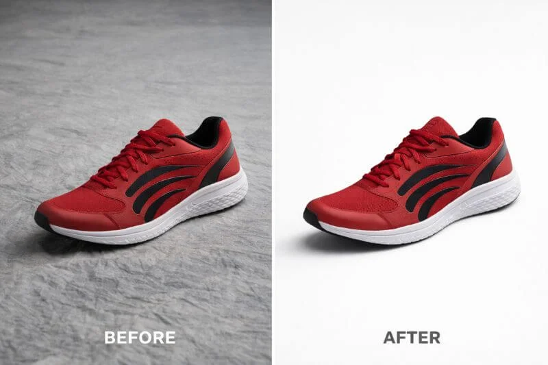 Ecommerce product photo edited in Photoshop with white background and shadow