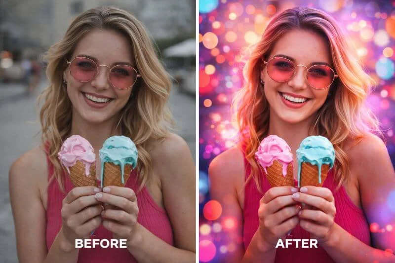 Social media photo enhanced in Photoshop with improved lighting and color