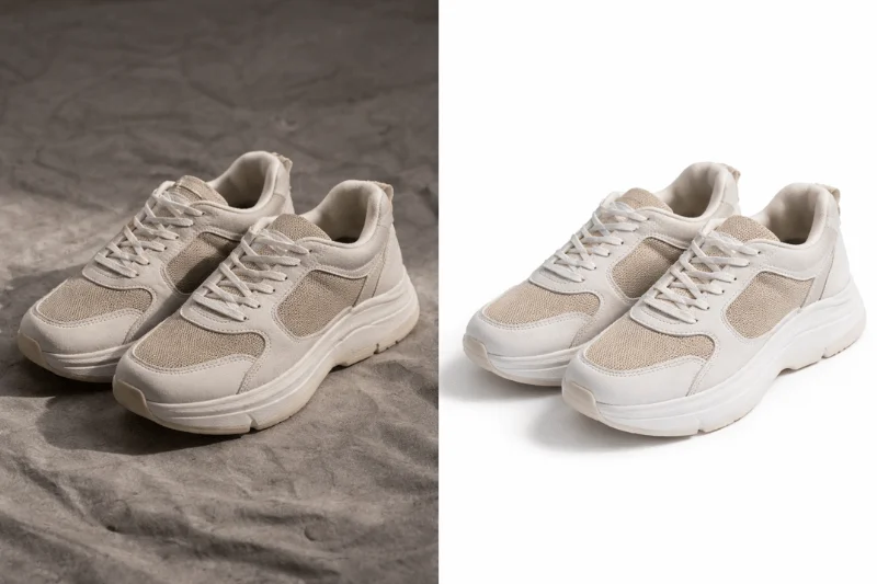photo editing before and after example in product photography