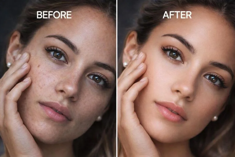Before and after photo showing Photoshop’s impact on digital image editing