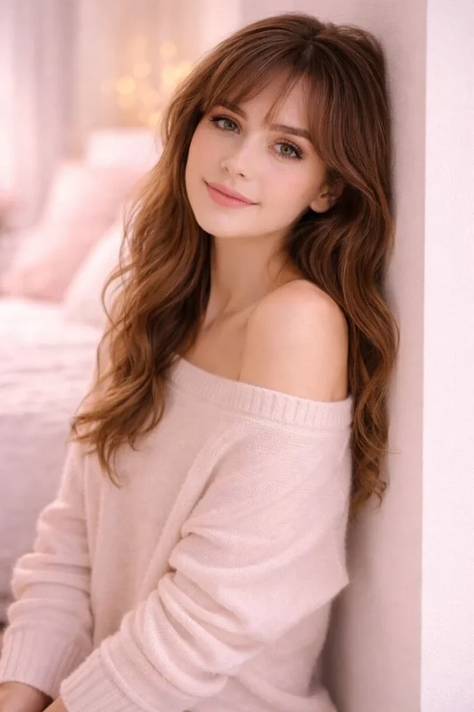 Aesthetic girl leaning against wall confident pose