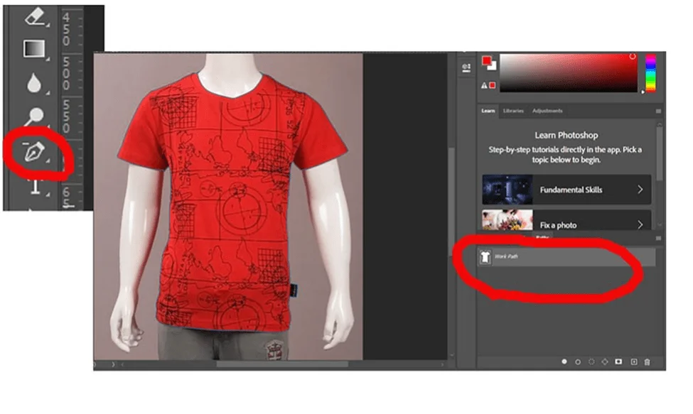 Pen Tool in Ghost Mannequin, ClippingWorld, Ghost Mannequin Service