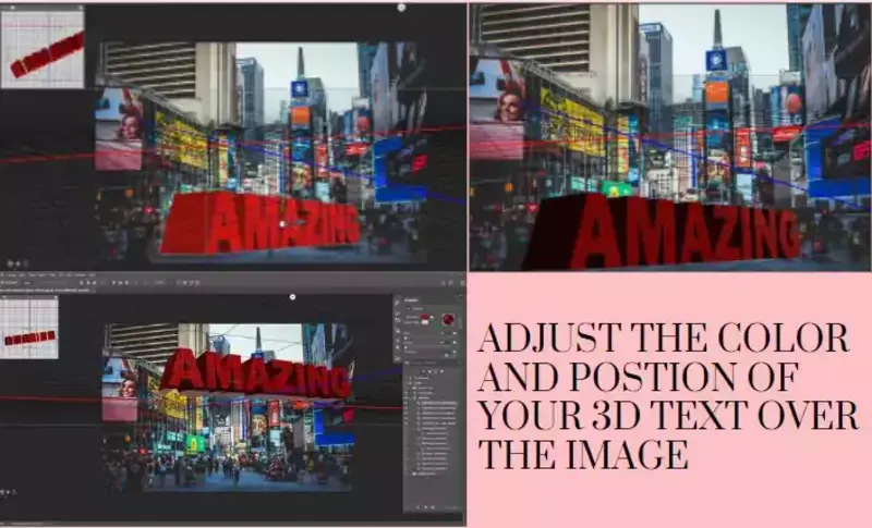 3d text in photoshop