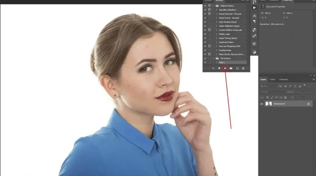 action test photoshop