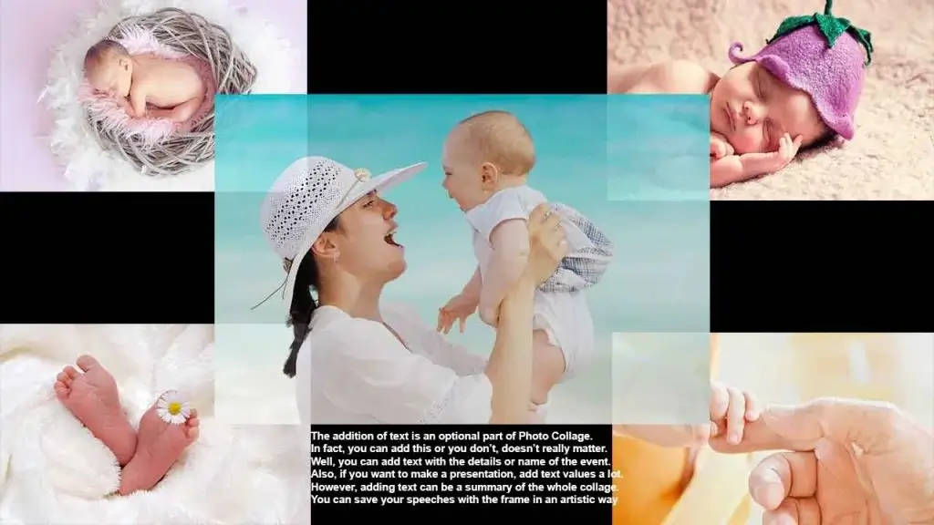 add text in collage photos
