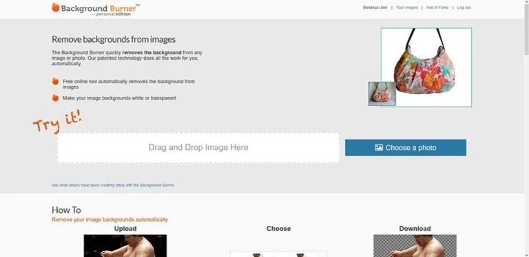 Background Burner, Background Online Tools