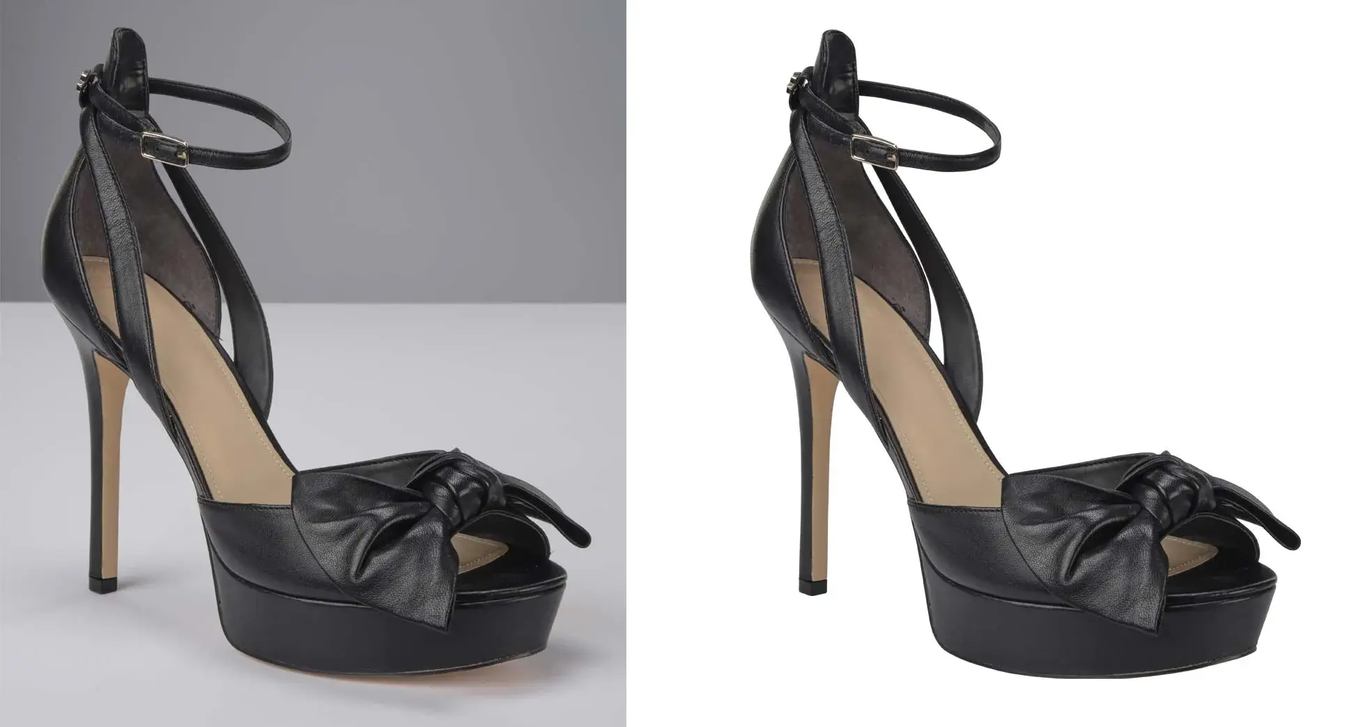 background remove of shoe photo