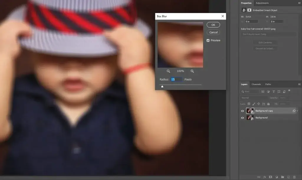 box blur in photoshop
