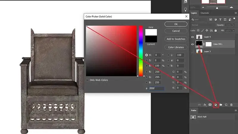 make the black background in photoshop