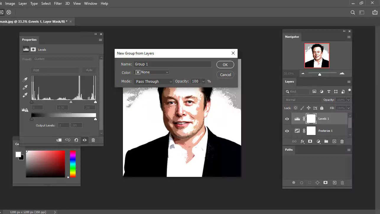 new group layers