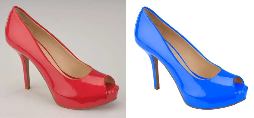 shoe color correction