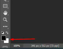 select color black to white for layer action