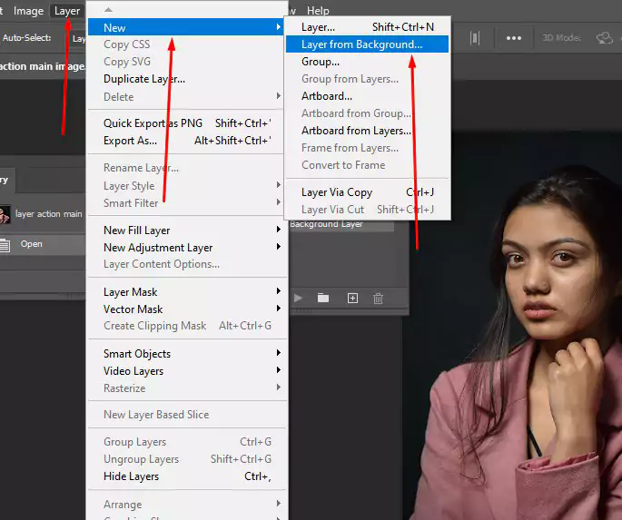 background layer in photoshop