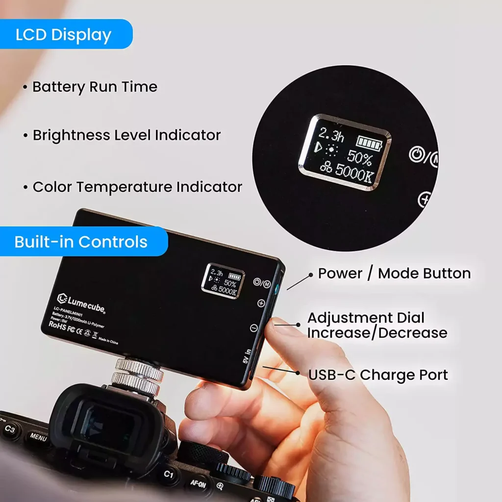 Lume Cube Bicolor Panel Mini LED Light for Professional DSLR Cameras