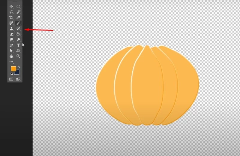 make a stem for the pumpkin