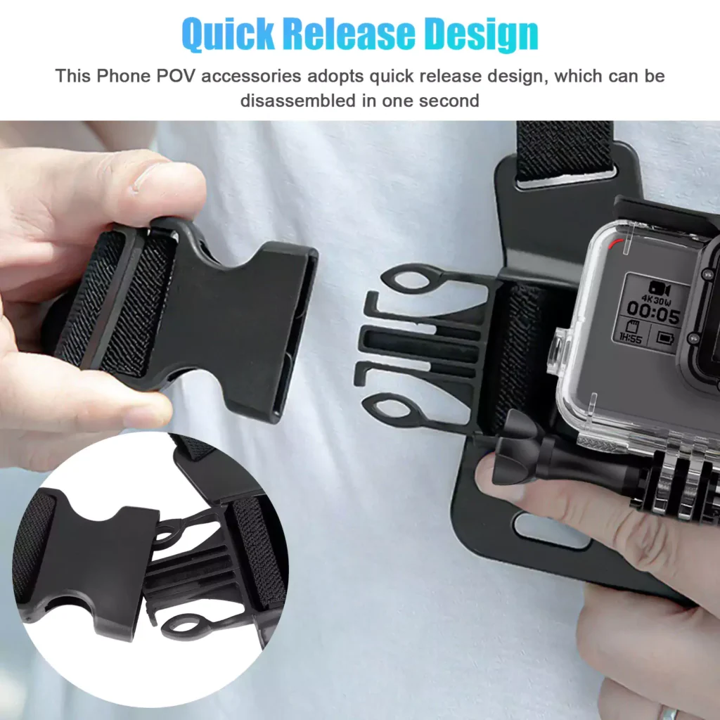 mobile phone chest strap mount for photographers