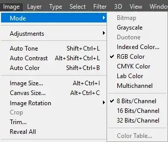mode option chooses from menu