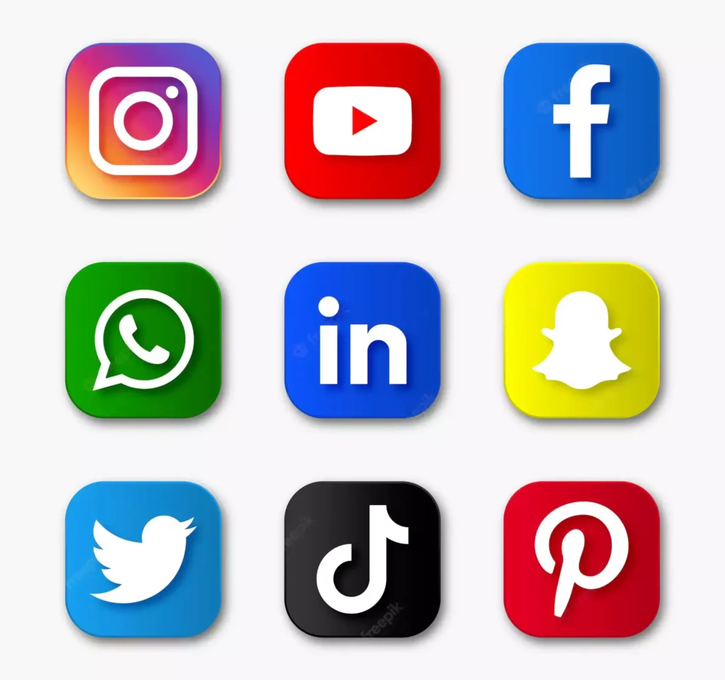 top social media logo, social media icon