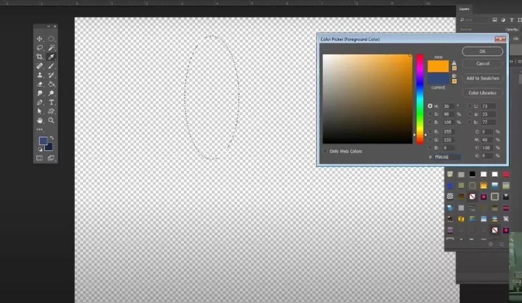 set foreground color in photoshop