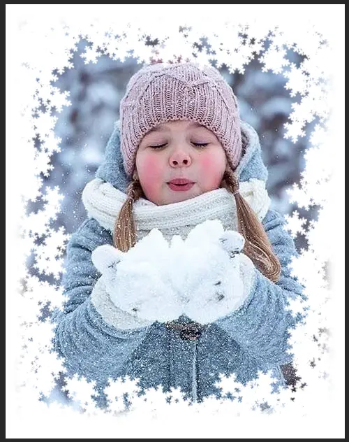 snowflake shape border