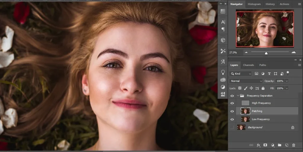 After Patching of photoshop Frequency Separation