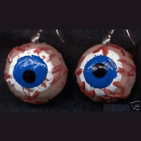 funky eyes wire earrings