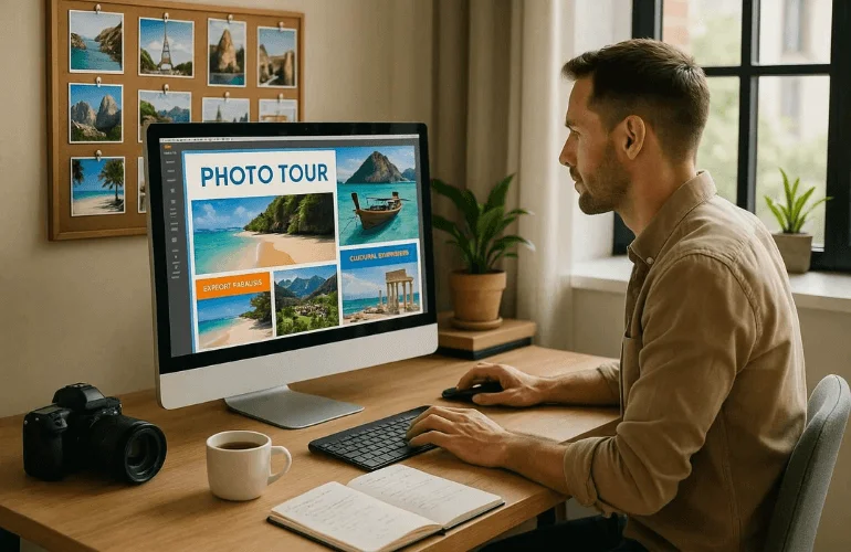 travel agency using photography