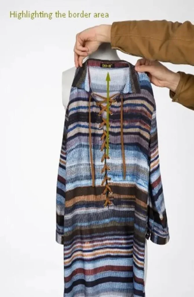 Highlighting the border of your garment products