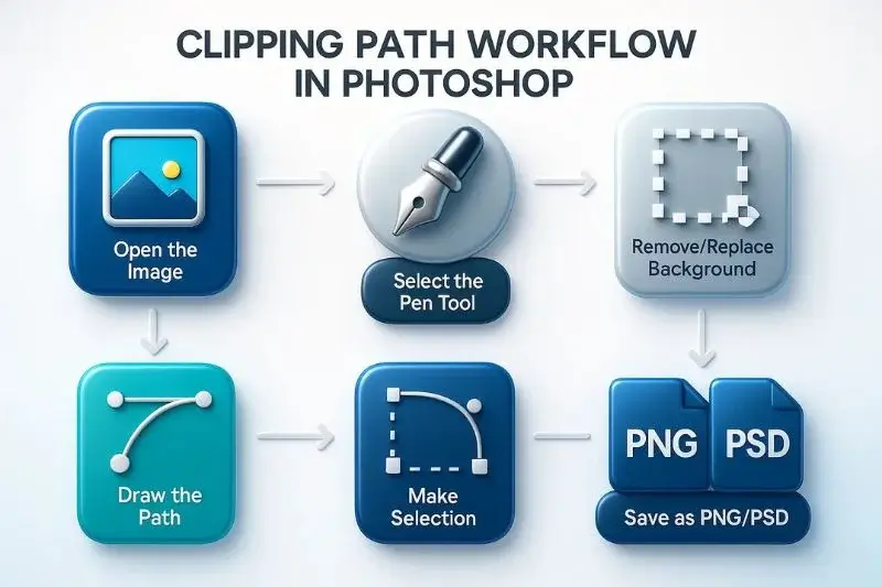 Clipping path workflow in Photoshop