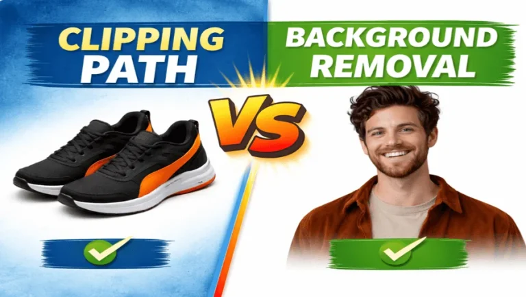 Clipping path vs background removal comparison for product and portrait images