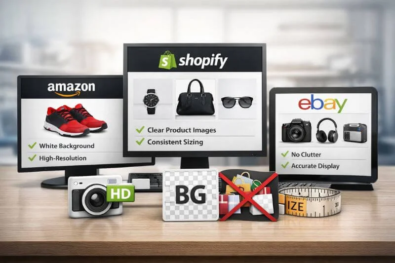 Marketplace-ready product images edited with clipping path for Amazon, Shopify, and eBay