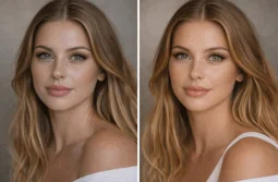 portrait color correction and tone adjustment before after