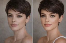 facial feature enhancement portrait retouching before after