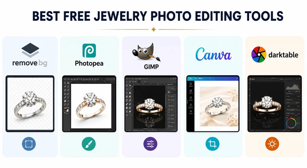 best free jewelry photo editing tools for ecommerce sellers