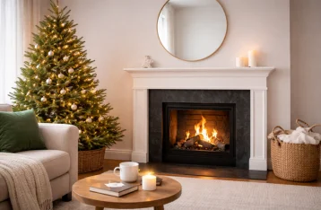 room before adding christmas decoration