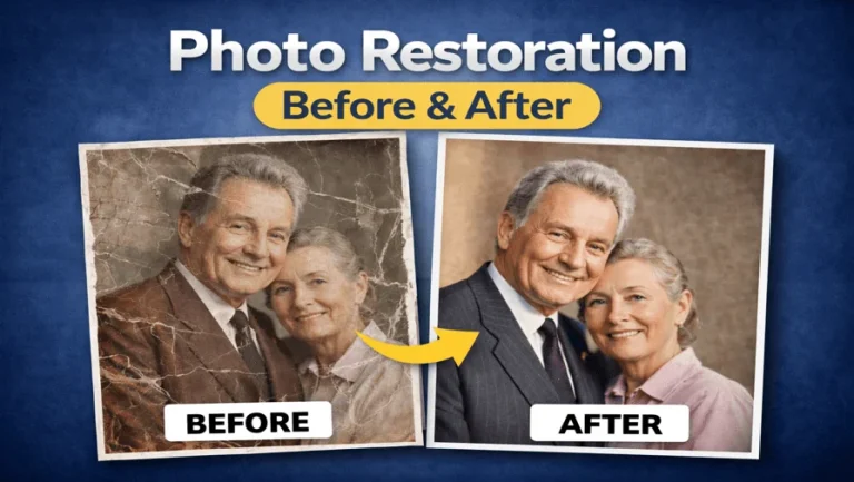 photo restoration before and after examples comparison