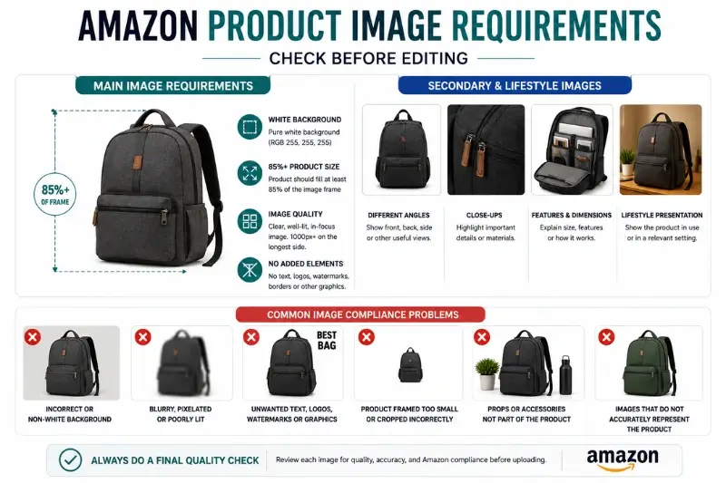 Amazon product image requirements for FBA sellers