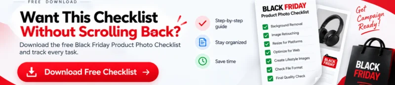 Free Black Friday product photo checklist download