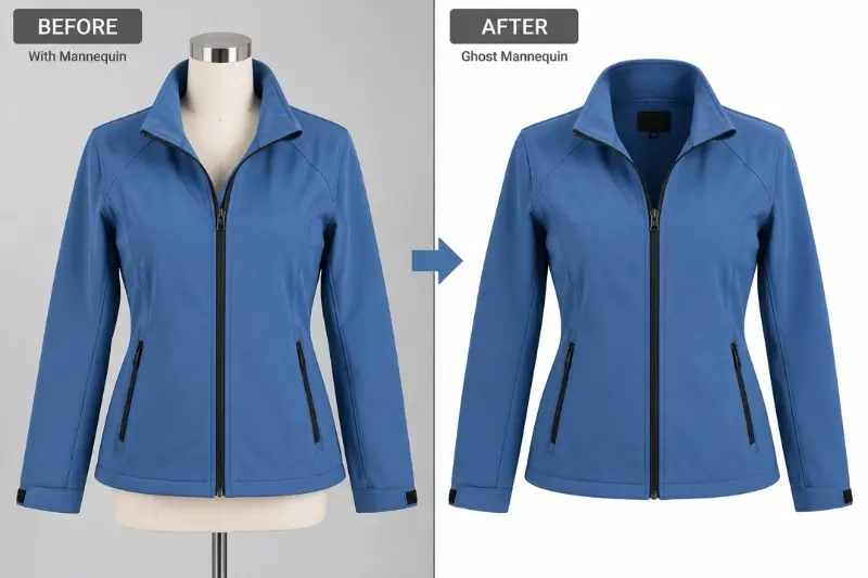 Ghost mannequin editing for apparel advertising