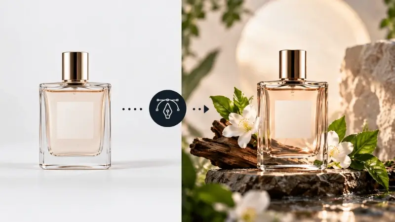Image manipulation before after image