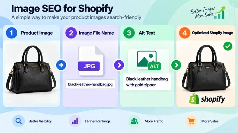Shopify product image SEO example showing descriptive file name and alt text