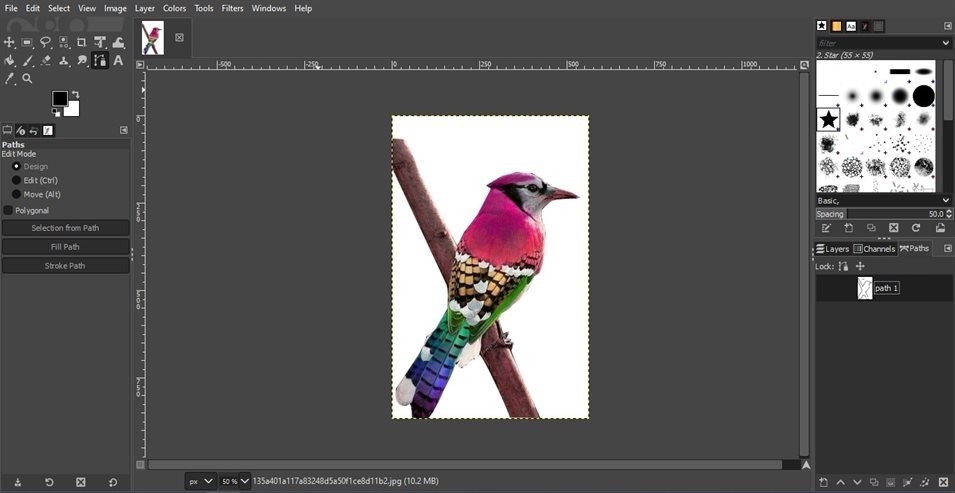 remove background from image in gimp